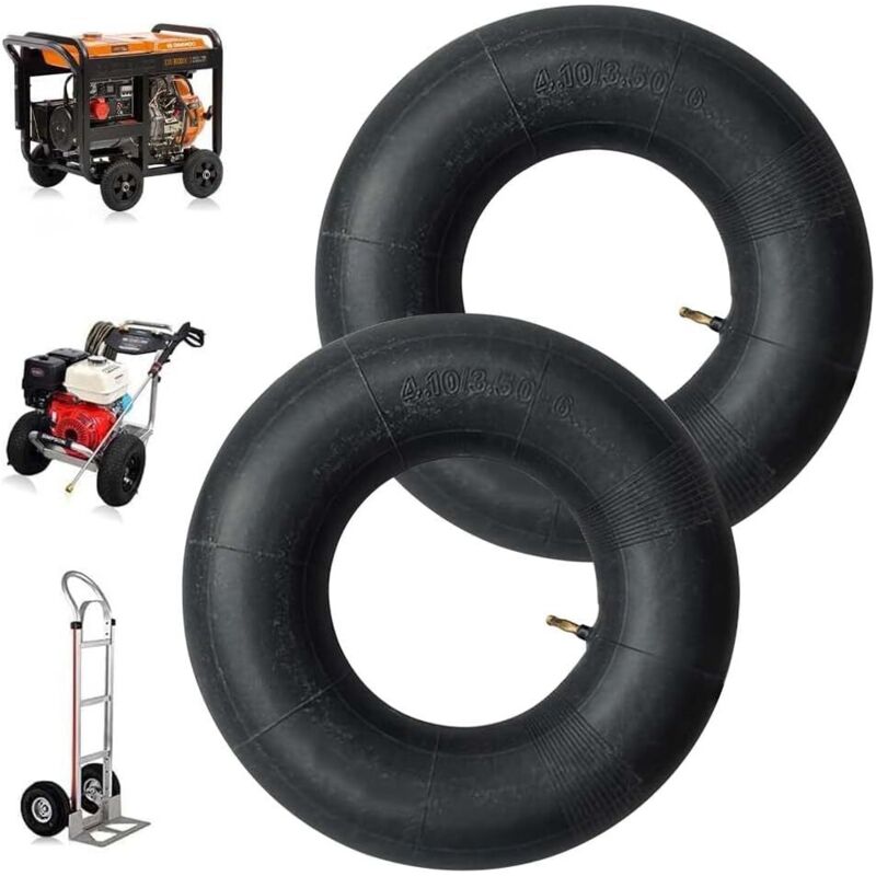 Schlauch 4.10/3.50-6, 2er-set Reifen Für Handwagen, Schubkarren-schlauch Mit Ventil, Ersatzschlauch Für Gartenwagen, Rasenmäher, Ersatzschlauch