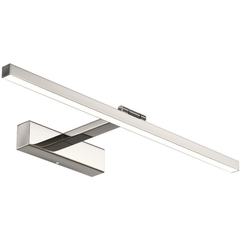 Badezimmerspiegel Mit Led-beleuchtung Aus Edelstahl, Schlicht, 8 W, Warmweißes Licht, 40 Cm