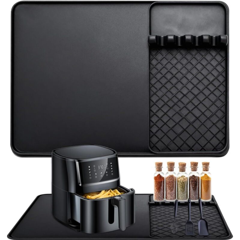 Silikon-heißluftfritteusenmatte, Zubehör Für Ninja/philips/cosori, Hitzebeständige Matte Für Heißluftfritteusen, Mit Aufbewahrungsmatte Für Küchenzubehör, 48 X 30 Cm