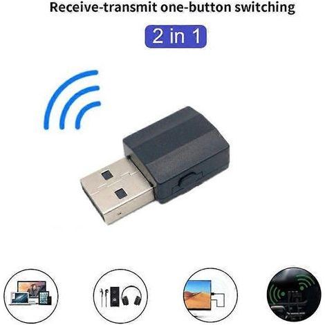 2-in-1 Bluetooth 5.0 Audio-empfänger/sender, 3,5-mm-mini-aux-funkadapter, Stereo-bluetooth-sender Für Fernseher, Pc Und Autolautsprecher