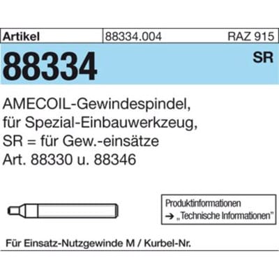 AMECOIL-Gewindespindel ART 88334 M 14 für Spezial-Einbauwerkzeug SR S