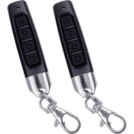 Fenoplastica2pcs Telecommande Universelle Portail, Codes Fixes Et Codes D'Apprentissage, Clonage Télécommande 433 Mhz, Adaptée Aux Portes De Garage, Télécommande Universelle Sans Fil Porte Clés Duplic