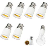 Pièces Adaptateur B22 E E27, Adaptateur Ampoule Baillonette Vers Vis Convertisseur De Douille Baïonnette B22 Vers Vis E27, 220（v）, Pour Ampoules Led, Incandescente Halogène Et Cfl Pour Eclairage