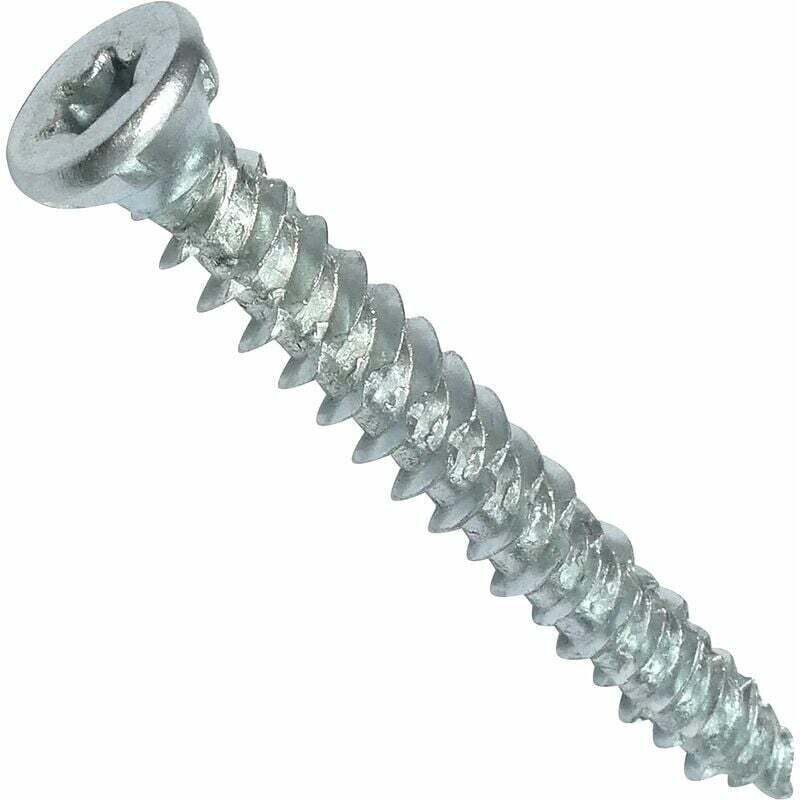 Lot De 100 Vis D'Ancrage Direct Pour Béton Ø7,5 X 62 Mm, Tête Fraisée, Entraînement Torx T30, Fixation Directe Sans Cheville.