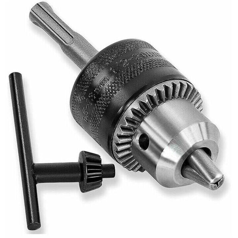 Mandrin De Perçage 1,5-13 Mm 1/2-20 Unf Avec Adaptateur Sds Plus Et Clé.