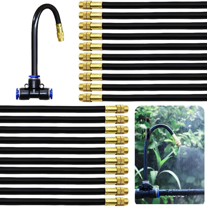 Buse Brumisateur, 20 Morceaux 8mm Buse Arrosage, Buse D'Atomisation En Cuivre Réglable, Convient Pour L'Irrigation Par Arrosage Pour Le Jardin De La Terrasse De La Pelouse