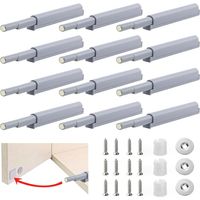 12 Pcs Push To Open Aimant Poussoir Porte Placard Loquet Magnetique, Amortisseur Porte Placard Push To Open, Poussoir Porte Placard Push Open Porte,fermeture Push Open Amortisseur Porte