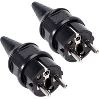 Stecker, 250 V, 16 A, Schutzart Ip44, Geeignet Für Innenräume, Schwarz