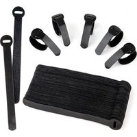 Lot De 60 Attaches De Câble Réutilisables Noires Réglables Et Libérables Pour La Gestion Des Câbles De Pc, Les Cordons D'Organisation, La Télévision, Le Bureau
