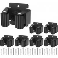 Lot De 6 Supports Muraux Pour Balais À Franges, Noirs, Robustes, Support Mural Pour Balais, Support Mural Pour Balais, Rangement Pour Outils De Jardin Et Cuisine