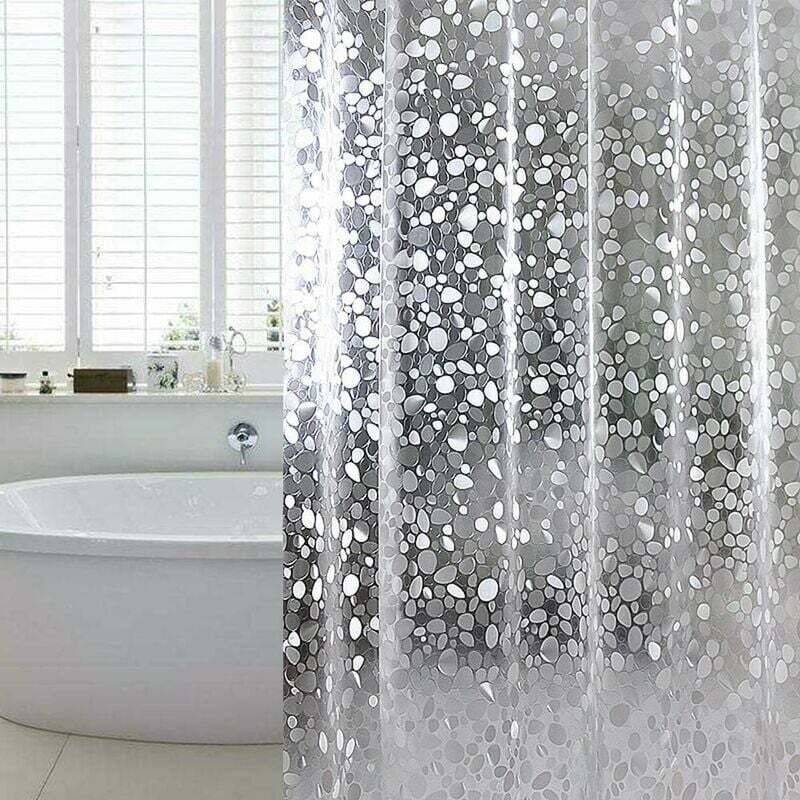 Schimmelresistenter Duschvorhang, Geeignet Für Badezimmer, 100% Eva, 180 X 200 Cm, Mit 12 Ringen.