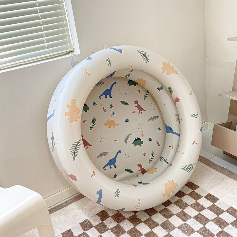 Piscine Enfant Ronde,pataugeoire Gonflable Bebe, Intérieure Et Extérieure Jouets, Animé Dinosaure 85 X 25 Cm