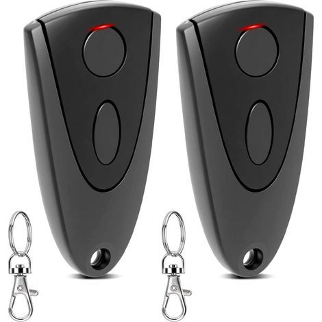 2pcs - Télécommande Portail - Accessoire Motorisation - 2 Canaux Indépendants Compatible Novoferm Noir 433,92 Mhz