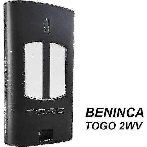 Télécommande De Porte De Garage Beninca To Go 433,92 Mhz À Code Tournant, Télécommande De Portail Beninca To.go Wv, Beninca Togo 2wv 4wv Hy