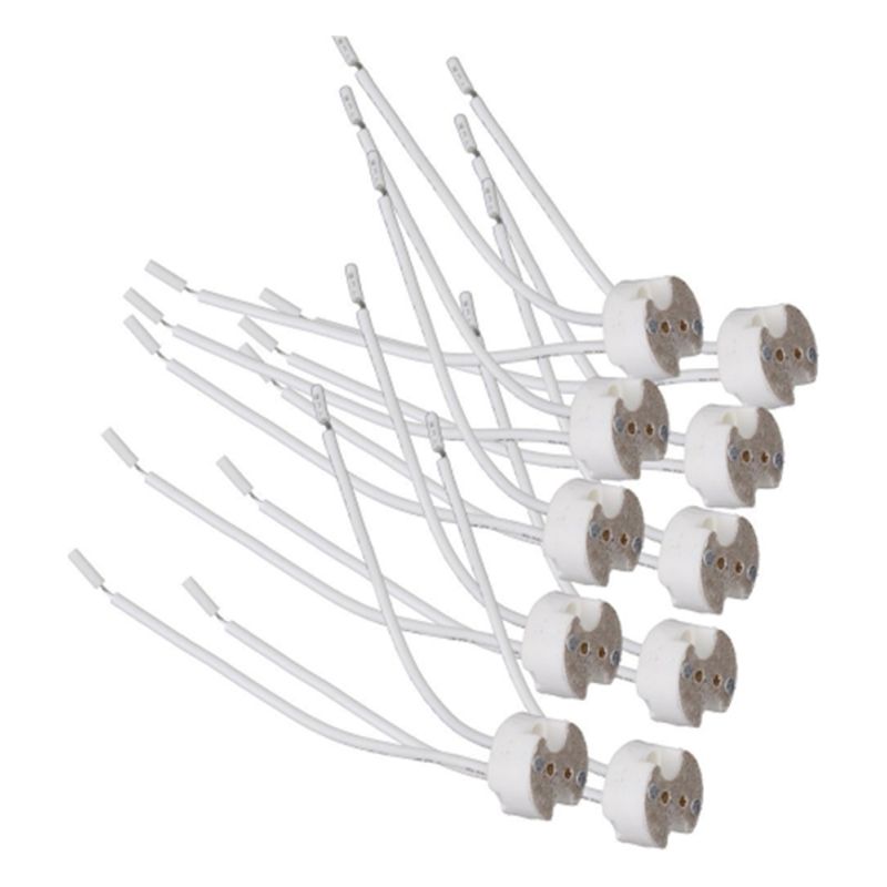 Packung Mit 10 Mr16 G4 Keramikfassungen Für Led-lampen, Kompatibel Mit Kompaktleuchtstoff- Und Halogenlampen. Adapter Für Festverdrahtete Lampen.
