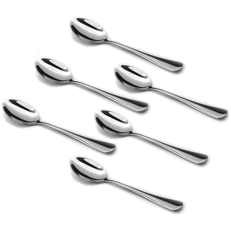Set Mit 6 Mini-espressolöffeln Aus 18/10 Edelstahl, 12 Cm Lange Halbtassenlöffel Für Kaffee, Dessert Und Tee.