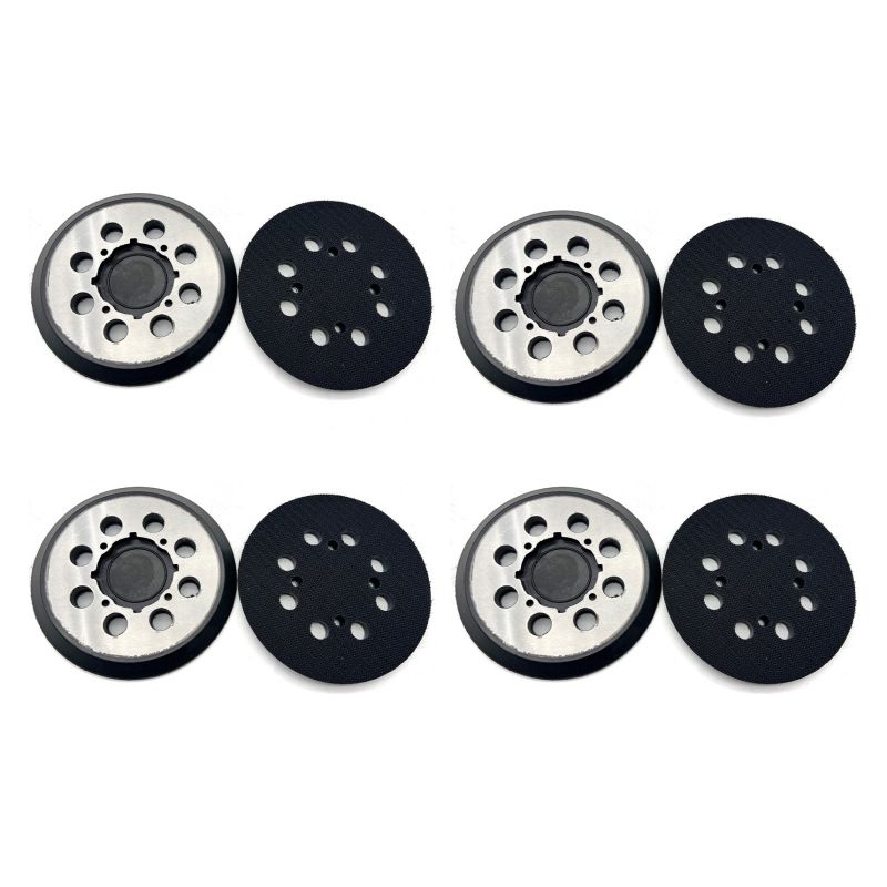 Set Mit 4 Ersatz-schleifpads (12,7 Cm / 5 Zoll) Mit 8 Löchern Und Klettverschluss Für Exzenterschleifer Dwe6423