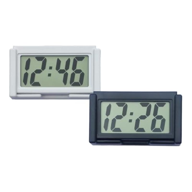 Elektronische Mini-uhr Mit 2 Saugnapfmagneten Zur Befestigung Am Armaturenbrett Des Autos, Zur Anbringung Am Lüftungsschlitz (schwarz Und Weiß)