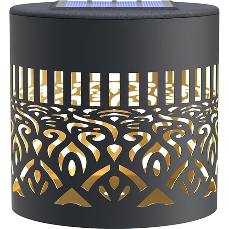 Sonnengelbe Mandala-lichterkette Aus Metall, 2er-set (10 Lumen) – Ip55 Wasserdichte Außendekoration Für Garten, Hof Und Terrasse – Warmes Licht