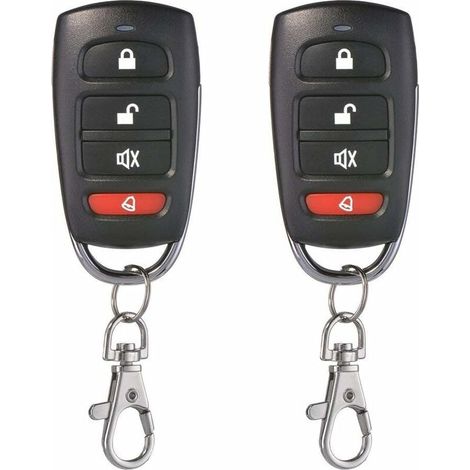 Porte-clé Clonage - Télécommande Universelle 433 Mhz - 4 Boutons - Pour Porte De Garage Et Portail Électrique - Lot De 2