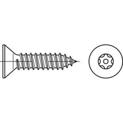 Sicherheitsschraube, Linsenkopf DIN 7982 ART 88115, 4,8 x 13 mit Pin-TORX T25