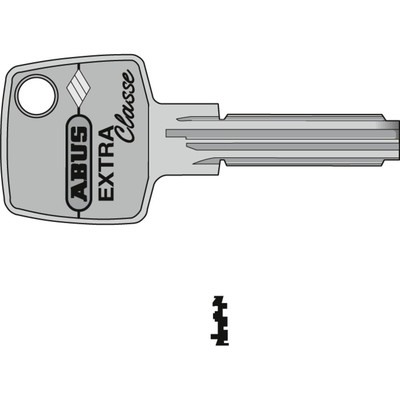 Schlüsselrohling, EC750/850, eckig, Messing neusilber