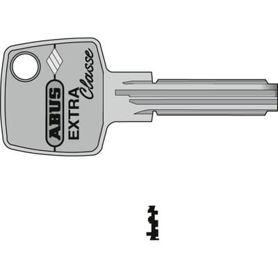Schlüsselrohling, EC750/850, eckig, Messing neusilber