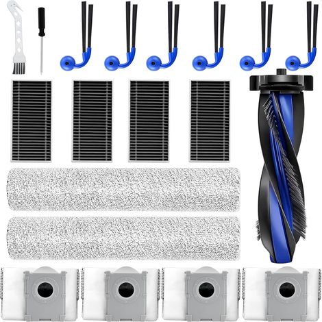 19-teiliges Ersatzteilset Für Ecovacs Deebot T90 Omni / T90 Pro Omni Saugroboter, Ersatzteilset Mit 1 Hauptbürste, 6 Seitenbürsten, 4 Filtern, 2 Walzen (