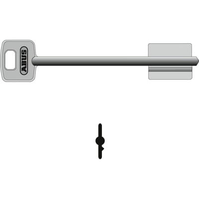 Schlüsselrohling, Teleskop, 5010-30, eckig, Messing neusilber