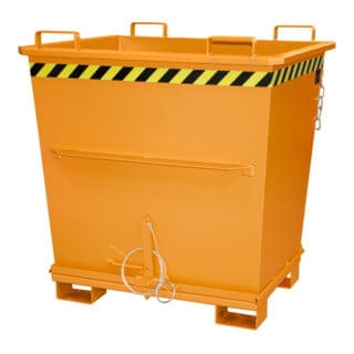 Klappbodenbehälter BKB 1000, lackiert orange RAL 2000