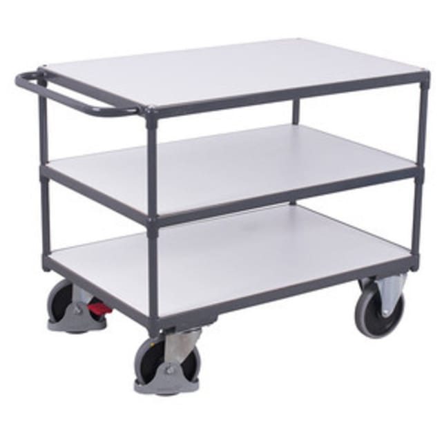 Schwerer ESD Tischwagen 500kg, 3 Ladeflächen à 1000 x 700mm