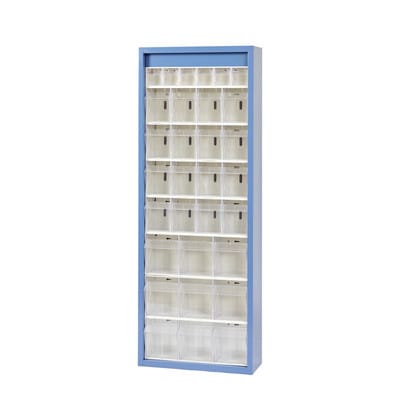 MultiStore Magazin-Schrank 31 Fächer 665 x 250 x 1800mm Stahlblech/PS