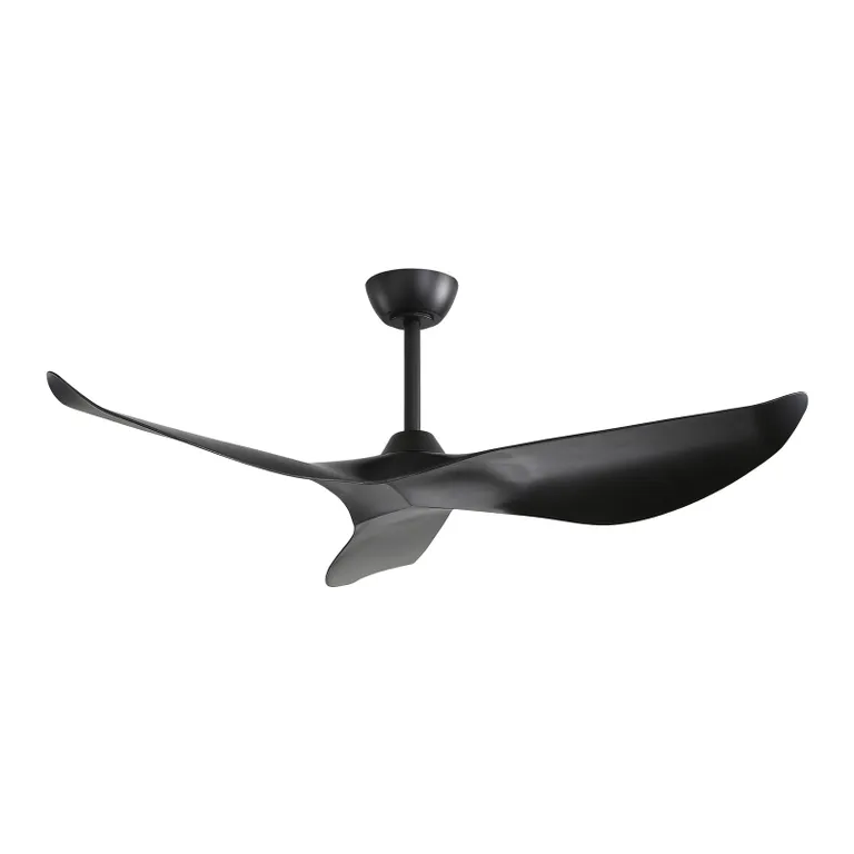 Deckenventilator 132 Cm Ohne Beleuchtung Mit Fernbedienung Reversibler Dc-motor Abs Modern Schwarz