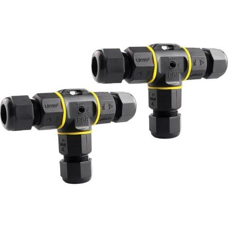 2 Stück 3-wege-außenwasserdichter Kabelverbinder, M20 Außenwasserdichter Kabelverbinder-anschlussdose, Geeignet Für Kabel Mit Einem Durchmesser Von 5 Bis 12 Mm (schraubtyp)