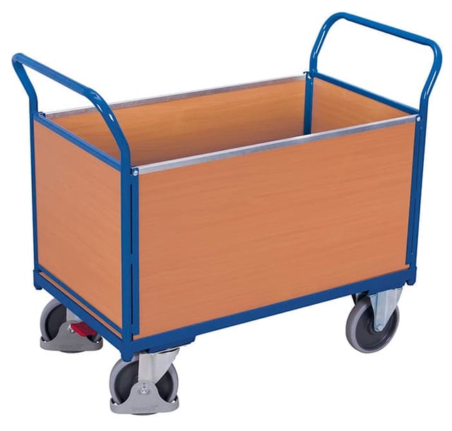 Vierwandwagen 500kg 1000 x 650mm Holz