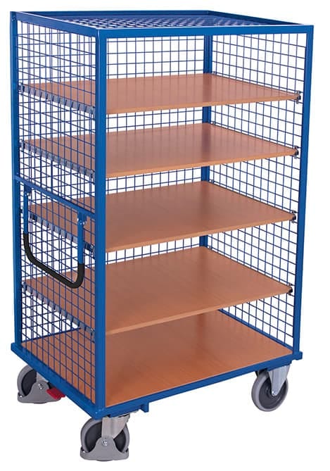 Etagenwagen 500kg Drahtgitter fest verschweißt Ladefläche 1045 x 685mm 5 Böden