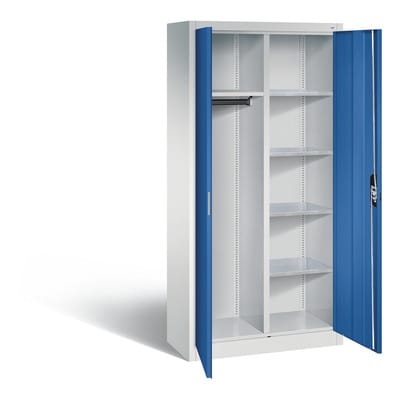 Flügeltürschrank RAL 7035/5010 1950 x 930 x 400mm