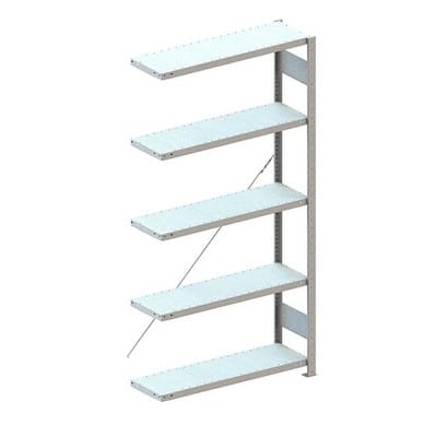 Anbauregal CLIP 230 2000 x 1000 x 300 RAL 7035 kpl. mit 5 Böden