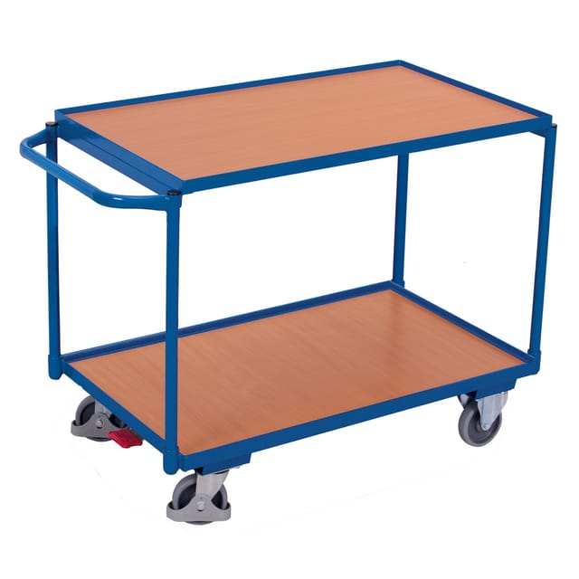 Tischwagen 250kg mit 2 Ladeflächen 985 x 605/595mm mit 15mm Rand