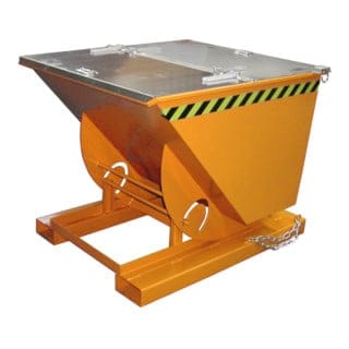 Kippbehälter Abrollsystem 0,75m³, 1420 x 1190 x 1070, lackiert orange