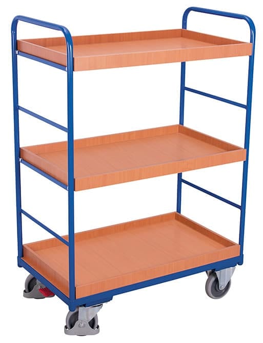 Etagenwagen 250 kg 2 Wand 815 x 455mm 3 Kästen