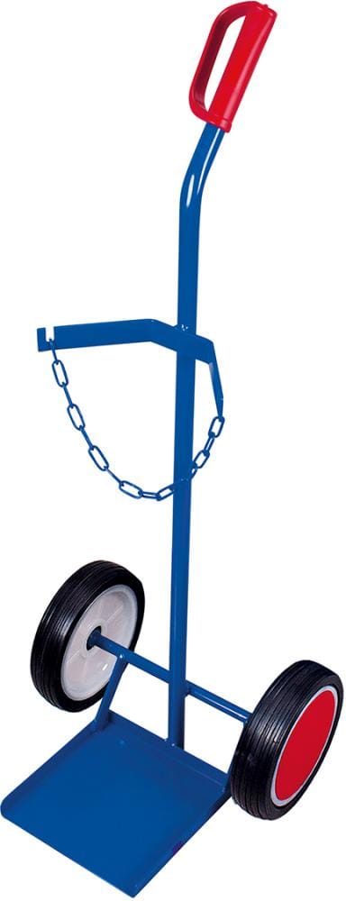 Stahlflaschenkarre 100 kg für 1x 40-50 l, Vollgummireifen