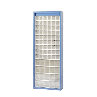 MultiStore Magazin-Schrank 74 Fächer 665 x 250 x 1800mm Stahlblech/PS