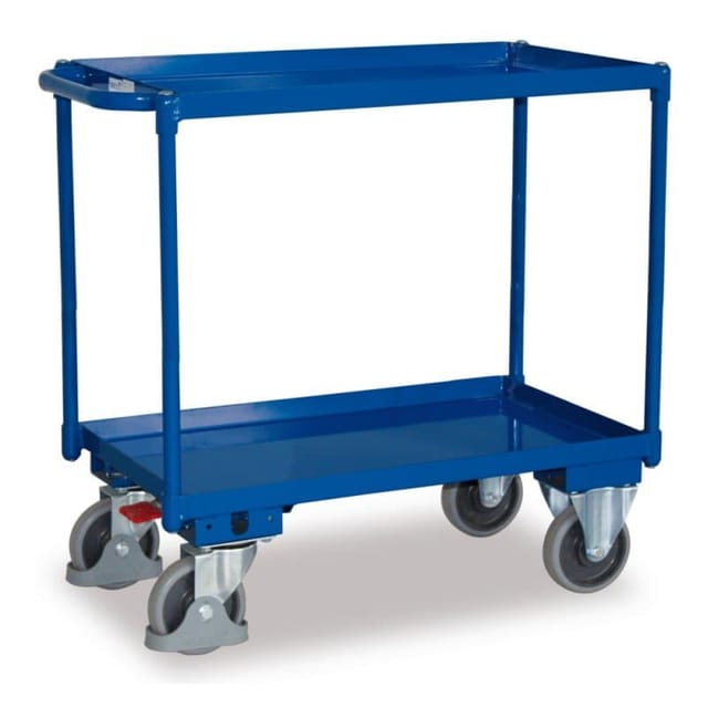 Tischwagen 400kg mit 2 Ladeflächen/Wannen, öldicht 995 x 695mm