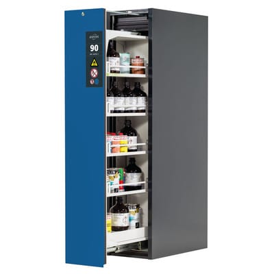 Sicherheitsschrank V-Line 449 x860 x 1966mm, RAL 5010/7035, 4 Fachböden