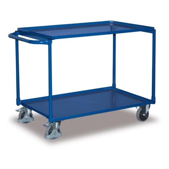 Tischwagen 250kg, 1125 x 625 x 1010mm, 2 Ladeflächen/Wannen, öldicht