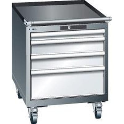 Schubladenschrank blau H723, 4 Schubladen