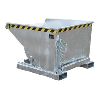 Kippbehälter mit Abrollsstem, 1260x1070x835mm, verzinkt