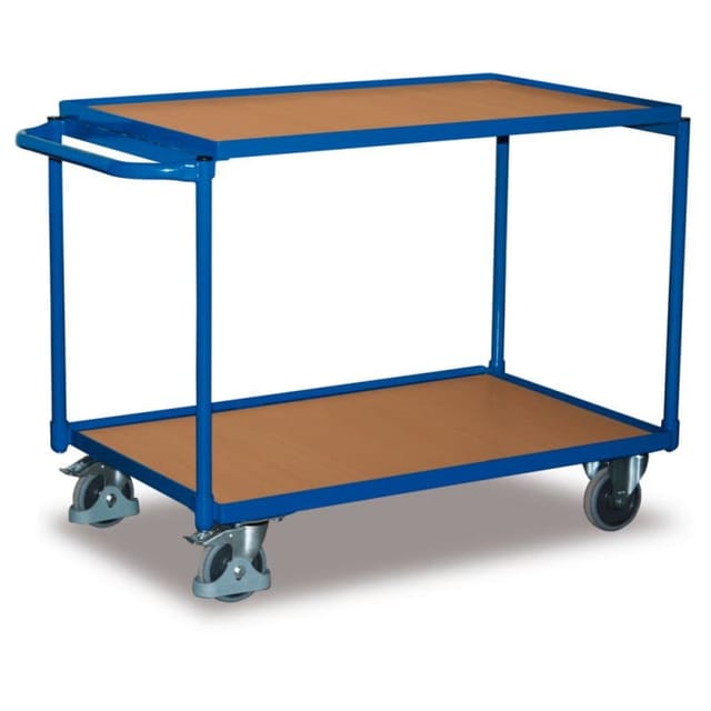 Tischwagen 250kg mit 2 Ladeflächen 835 x 505/495mm mit 15mm Rand