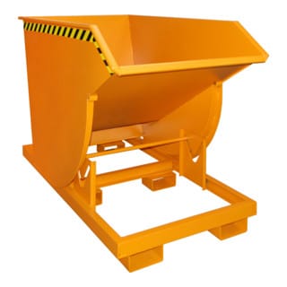 Kippbehälter 1m³, 1760 x 1060 x 1270, lackiert orange